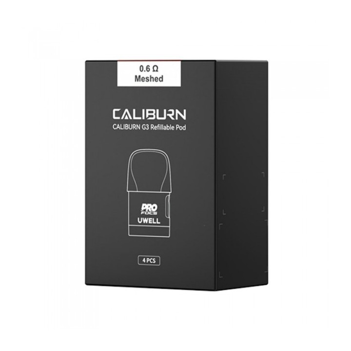 Uwell Caliburn G3 0.6 Ohm Mesh Kartuş 4'lü Paket Siyah Kutu