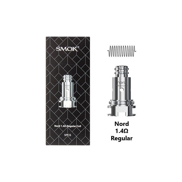 Smok Nord 1.4Ω Regular Coil yedek parça, metalik görünüm.