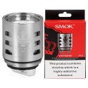 Smok V12 P Tank Q4 Coil yedek parça, gümüş renkli, kutulu.