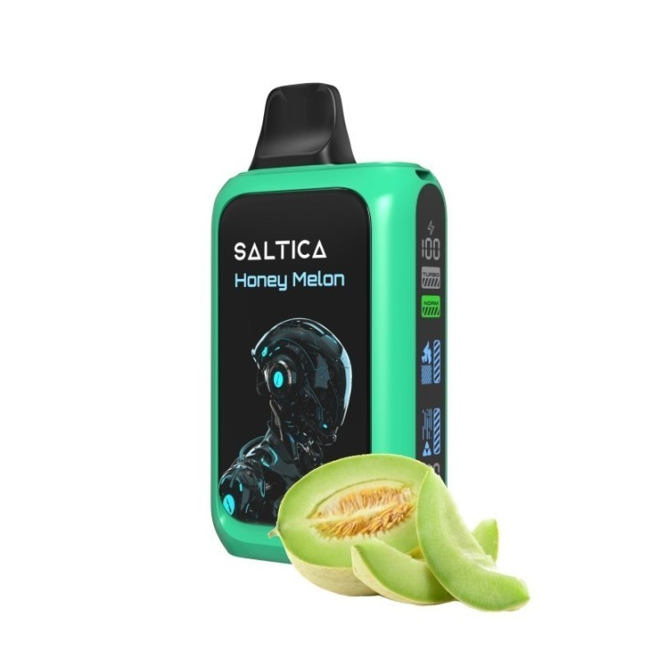 Saltica Cyber 18000 Honey Melon kullan at elektronik sigara yeşil.