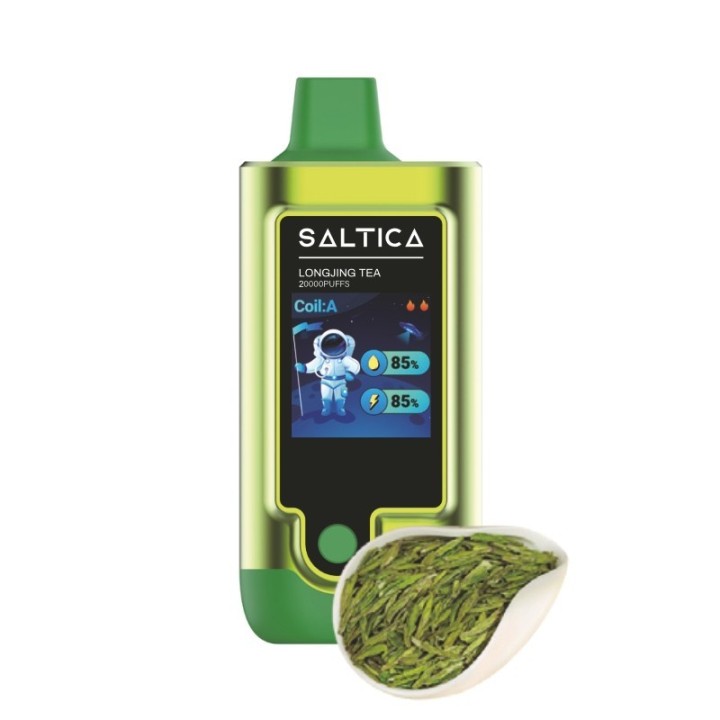 Saltica Digital 20000 Longjing Tea kullan at elektronik sigara yeşil.