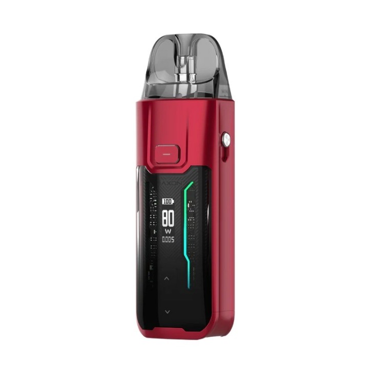 Vaporesso Luxe XR Max Pod Mod kırmızı, dijital ekranlı, güçlü elektronik sigara.