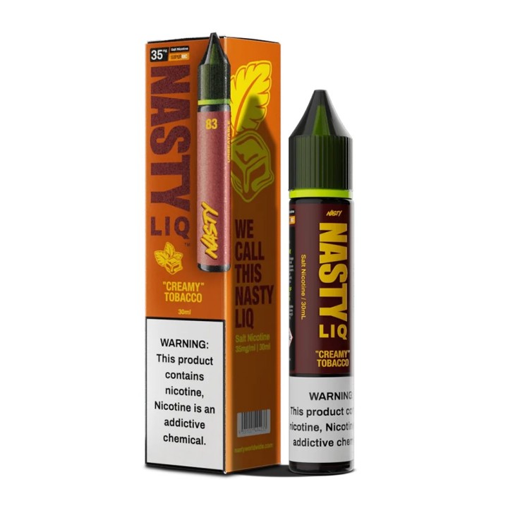 Nasty Juice Creamy Tobacco Salt Likit - Turuncu Kutu ve Şişe