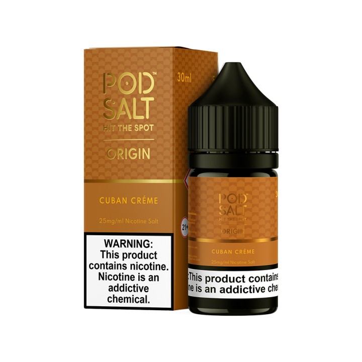Pod Salt Cuban Crème Salt Likit 25mg/ml Nikotin 30ml Kahverengi Kutu