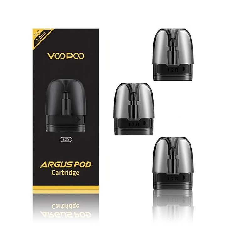 Voopoo Argus Pod Kartuş 3'lü Paket 1.2 Ohm Siyah Yedek Kartuş