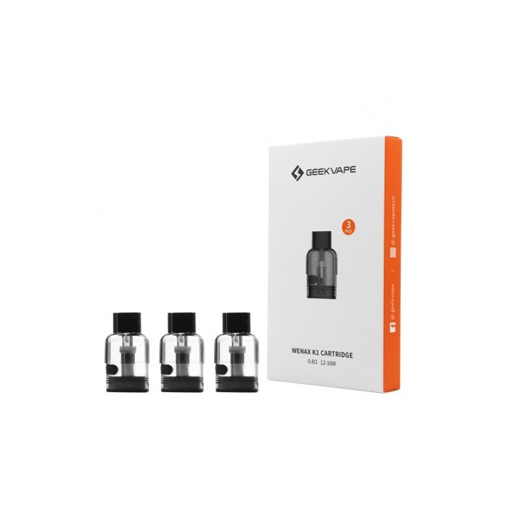 GeekVape Wenax K1 3'lü Kartuş 0.8ohm Yedek Pod Seti