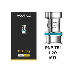 Voopoo PnP-TR1 1.2Ω MTL Coil yedek parça, gümüş renkli.