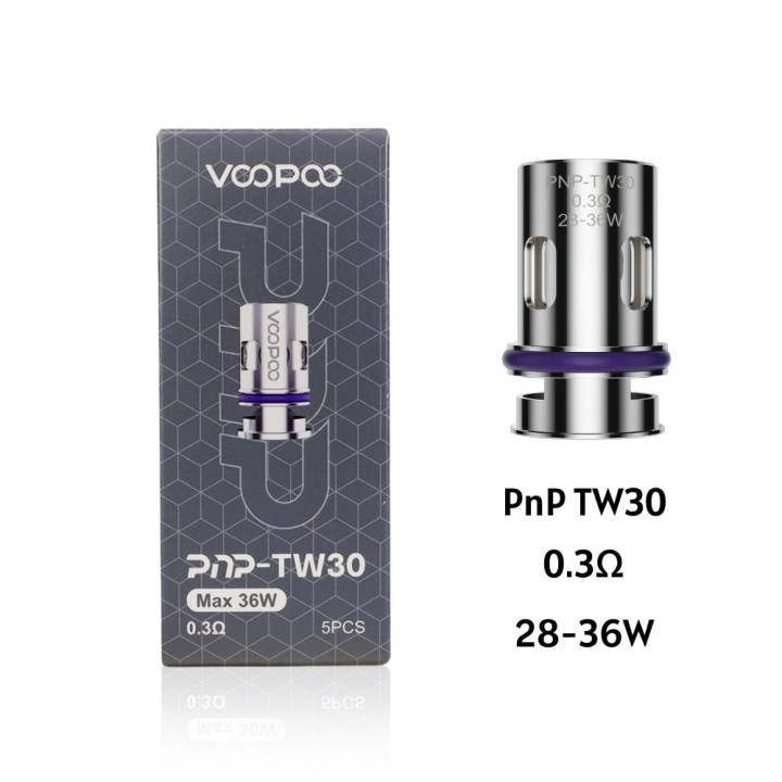 Voopoo PnP TW30 Coil 0.3ohm, Max 36W, Gümüş/Mor