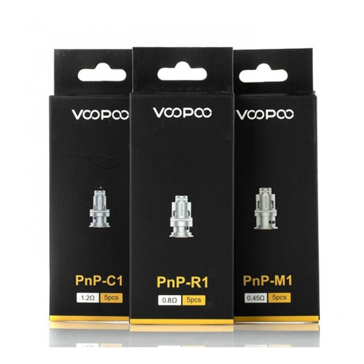 Voopoo Vinci PnP Coil çeşitleri (C1, R1, M1) 5'li paketler.