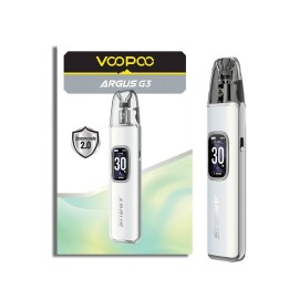 Beyaz Voopoo Argus G3 Pod Mod Elektronik Sigara, 30W Ekranlı