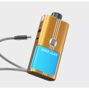 Aspire Cloudflask S Pod Mod altın renkli, 2000 mAh bataryalı, şarj kablolu.