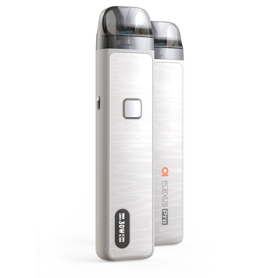 Aspire Flexus Pro Pod Mod Beyaz, 30W ekranlı şık elektronik sigara