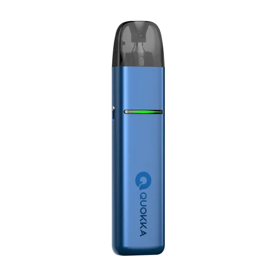 Hayati Quokka Elite Pod Mod mavi, şarj göstergeli kompakt elektronik sigara.