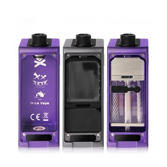 Suicide Mods Stubby AIO Pod Mor renkli, iç yapısı gösteren mod.