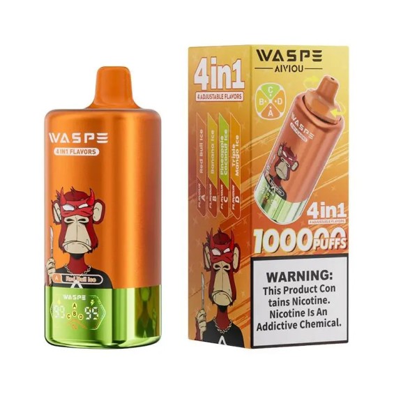 Waspe 4in1 100K Kullan At Vap Fiyat Portakal Yeşil Kasa