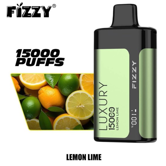 Fizzy Luxury 15000 Lemon Lime tek kullanımlık elektronik sigara 15000 puf