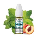 Elfliq Peace Mint Salt Likit, şeftali ve nane aromalı e-likit şişesi.