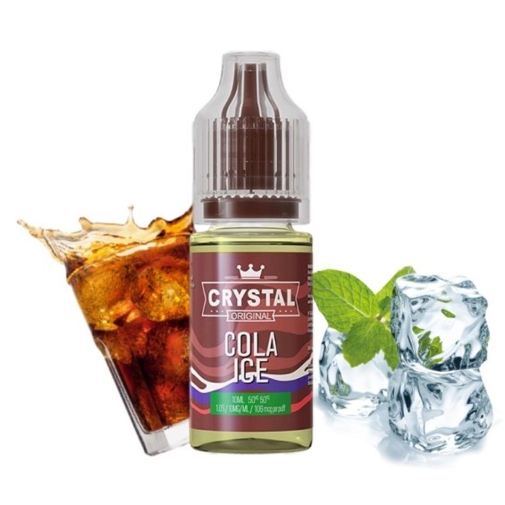Crystal Cola Ice Salt Likit 10ml, buzlu kola aromalı elektronik sigara likiti.