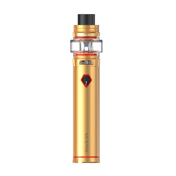 Smok Stick V9 Pod Mod Altın rengi kalem tipi elektronik sigara.