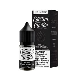 Coastal Clouds Apple Watermelon Salt Likit 30ml Siyah Beyaz Ambalaj