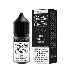 Coastal Clouds Iced Red White Berry Salt Likit 30ml Premium Vapur