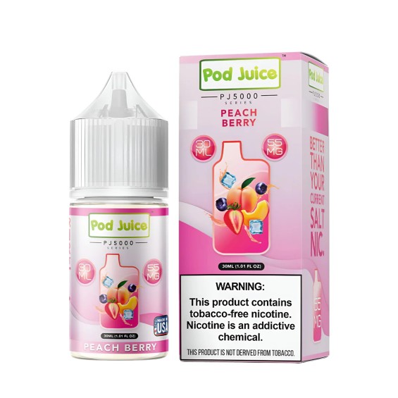 Pod Juice PJ5000 Peach Berry Salt Likit | Pod Juice Pod Juice