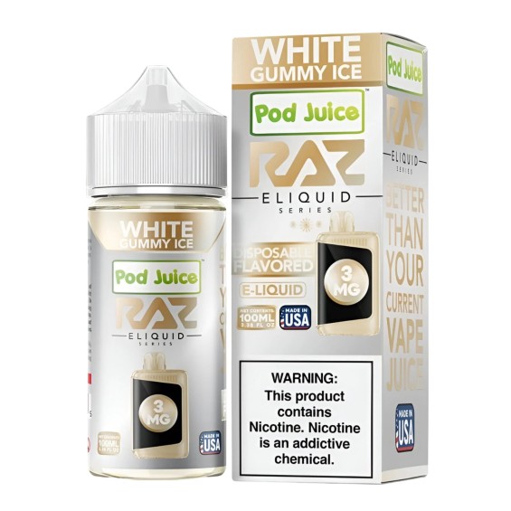 Pod Juice X Raz White Gummy Ice E Likit