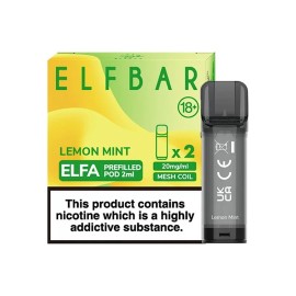Elf Bar Elfa Kartuş Lemon Mint 2ml Prefilled Pod 20mg Mesh Coil