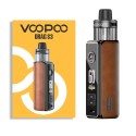Voopoo Drag S3 Pod Mod kahverengi deri detaylı, 60W elektronik sigara.
