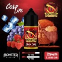 Monster Cold Lips E-Likit çilek üzüm buzlu aroma likit şişesi.