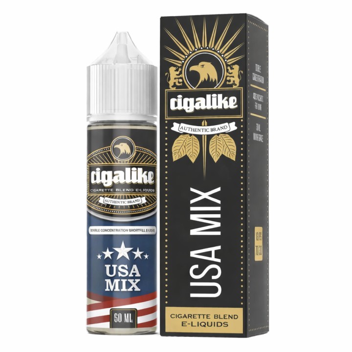 Cigalike USA Mix E Likit 60ml Shortfill Sigara Aromalı E-Likit
