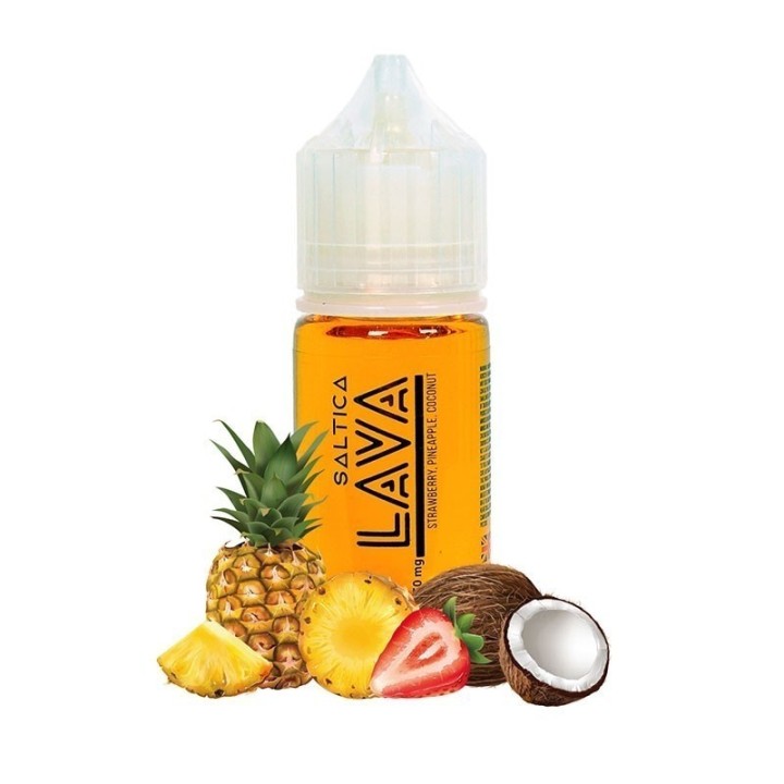 Saltica Lava Salt Likit: Çilek, Ananas, Hindistan Cevizi Aromalı E-Likit